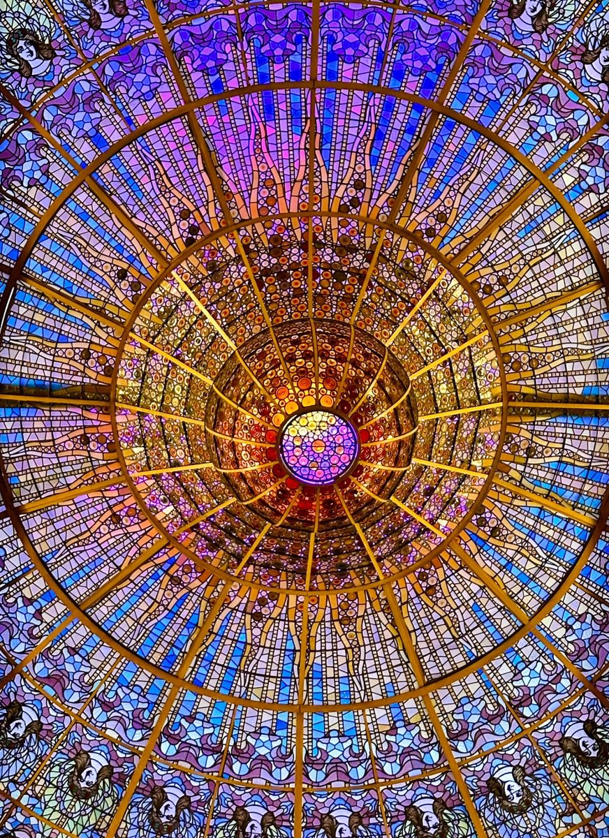 Barcelona stained-glass Sun Drop photograph